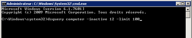 Comptes inactifs : dsquery