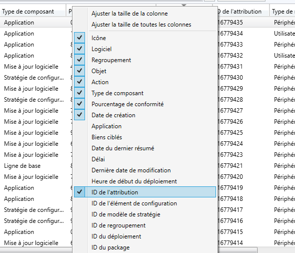 Créer une collection SCCM basée sur le statut d’un déploiement : ajout de l'ID attribute